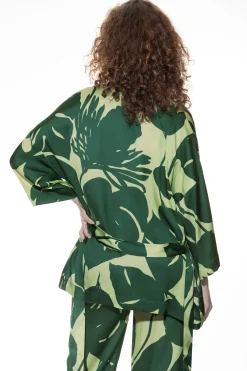 DAMES Mey Bovenstukken*Korte kimono Serie Tropical Leaves