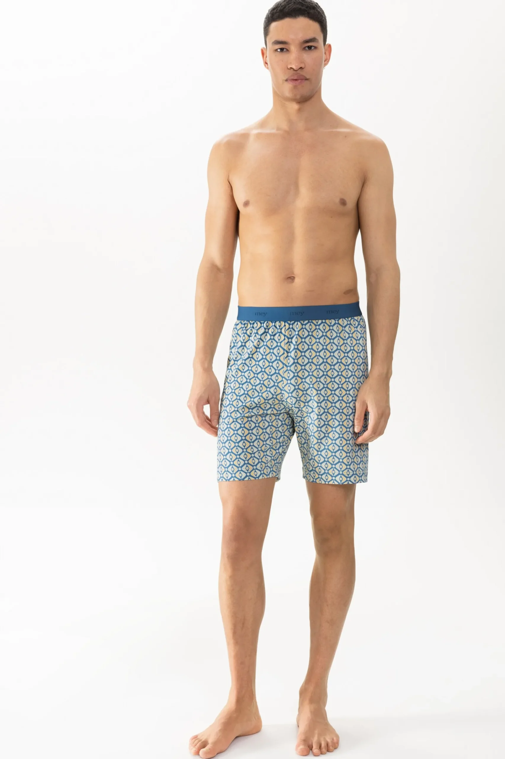 Heren Mey Broeken*Korte loungebroek Serie Geometric Shapes