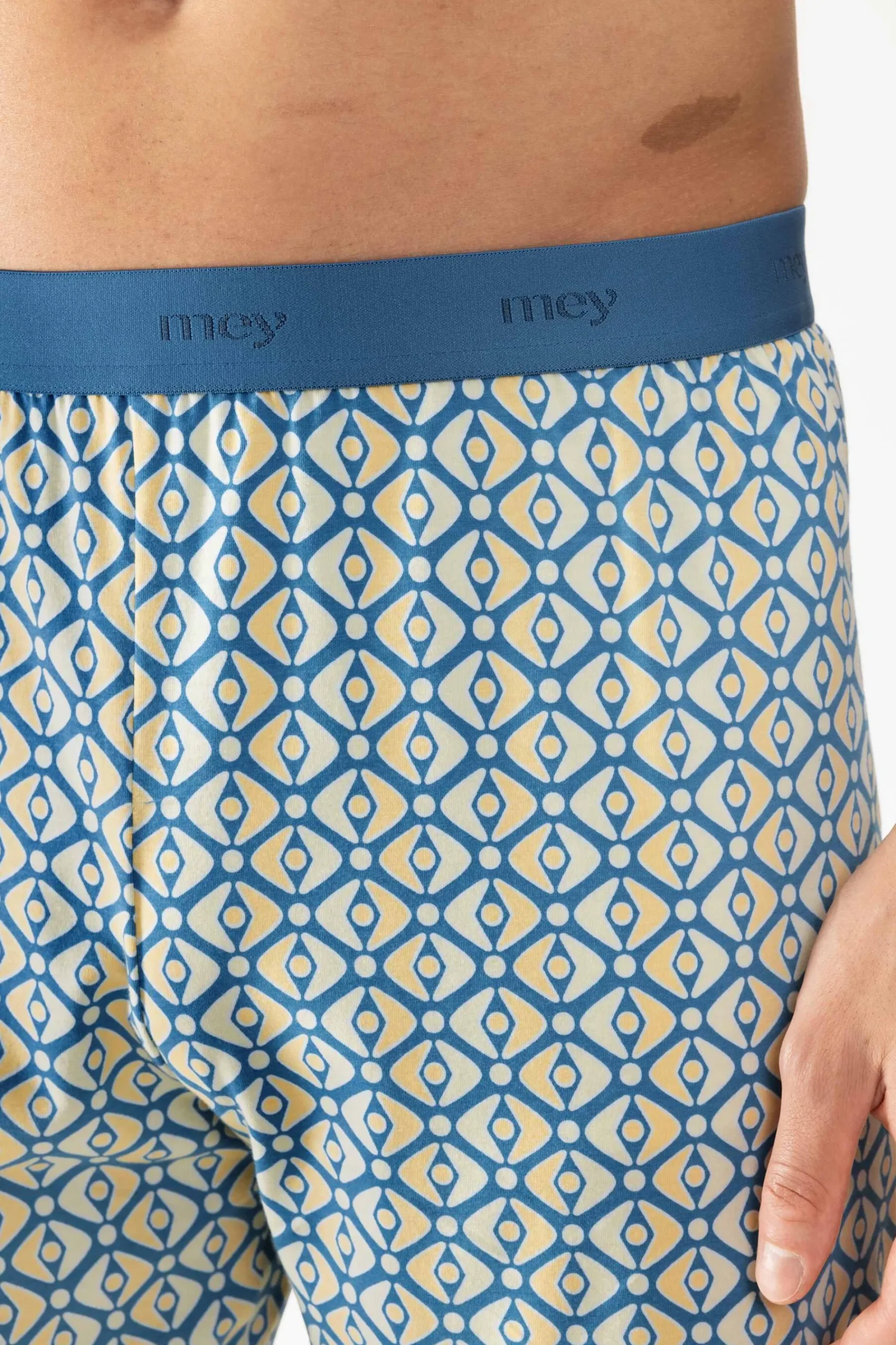 Heren Mey Broeken*Korte loungebroek Serie Geometric Shapes