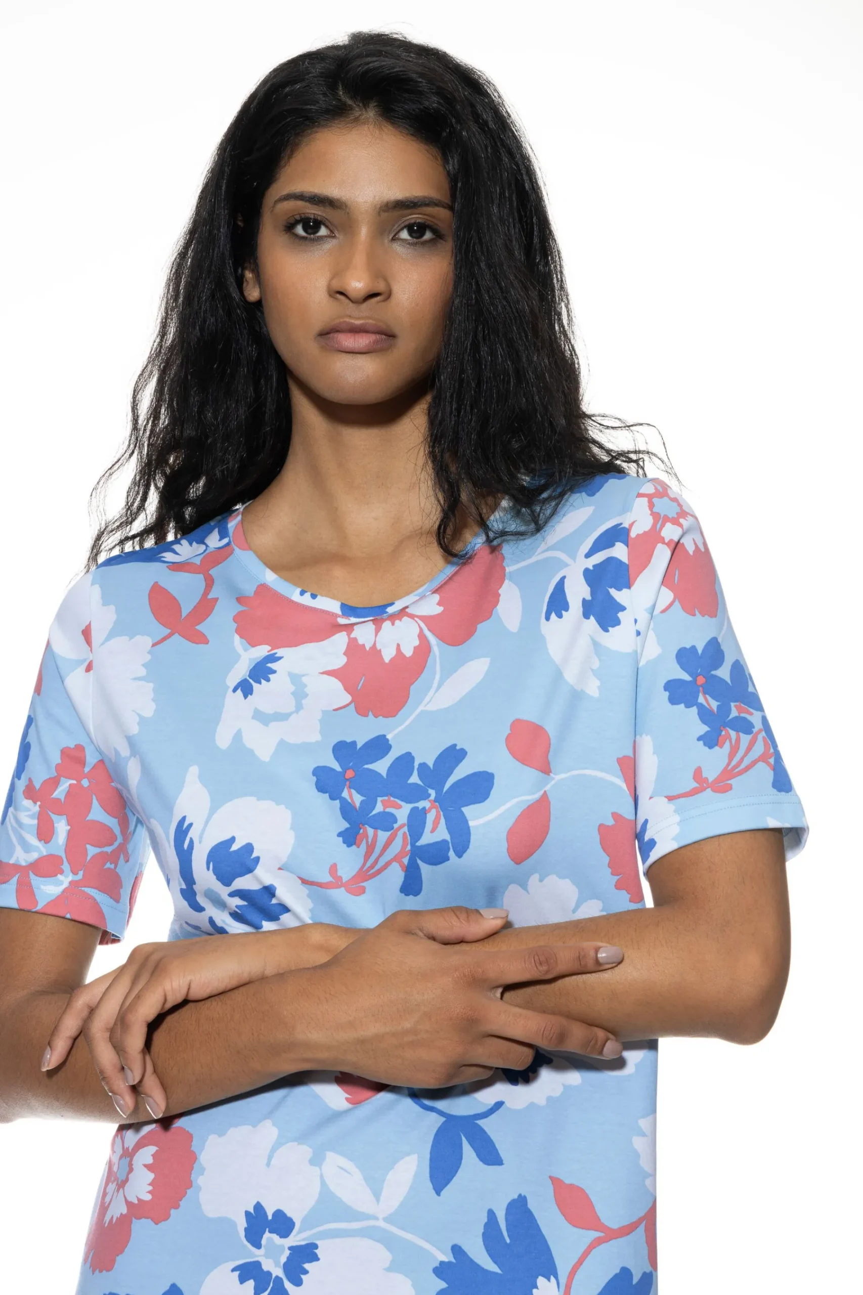 DAMES Mey Nachthemden*Nachthemd met korte mouwen Serie Springrose