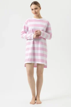 DAMES Mey Nachthemden*Nachthemd met lange mouwen Serie Streaked Lines
