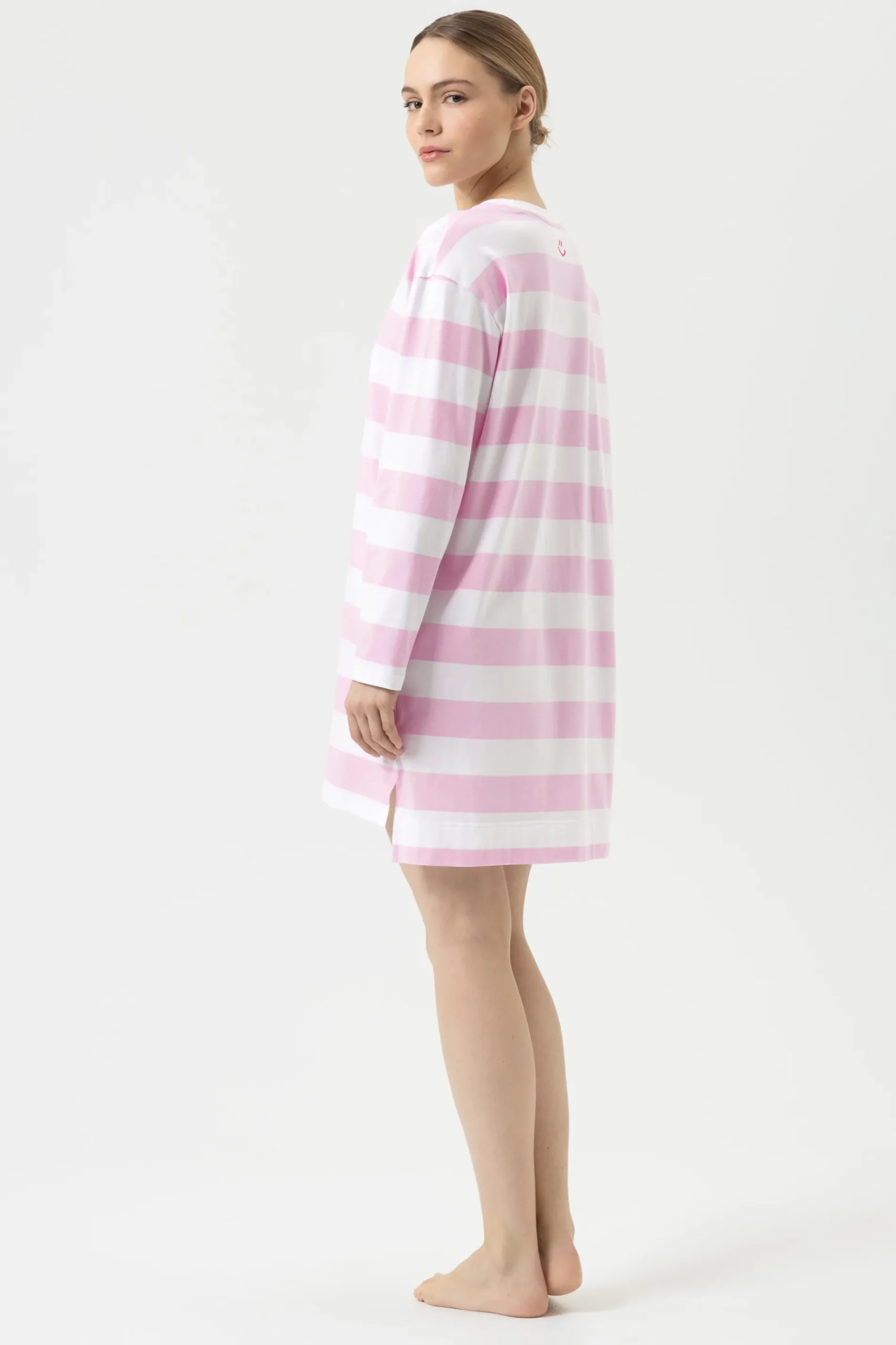 DAMES Mey Nachthemden*Nachthemd met lange mouwen Serie Streaked Lines