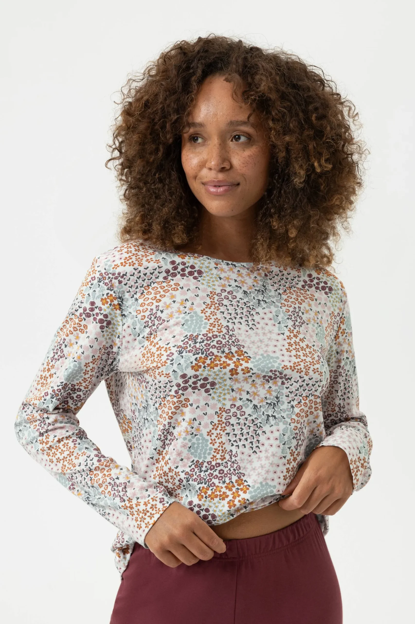 DAMES Mey Pyjama's*Pak lang Serie Flower Bed