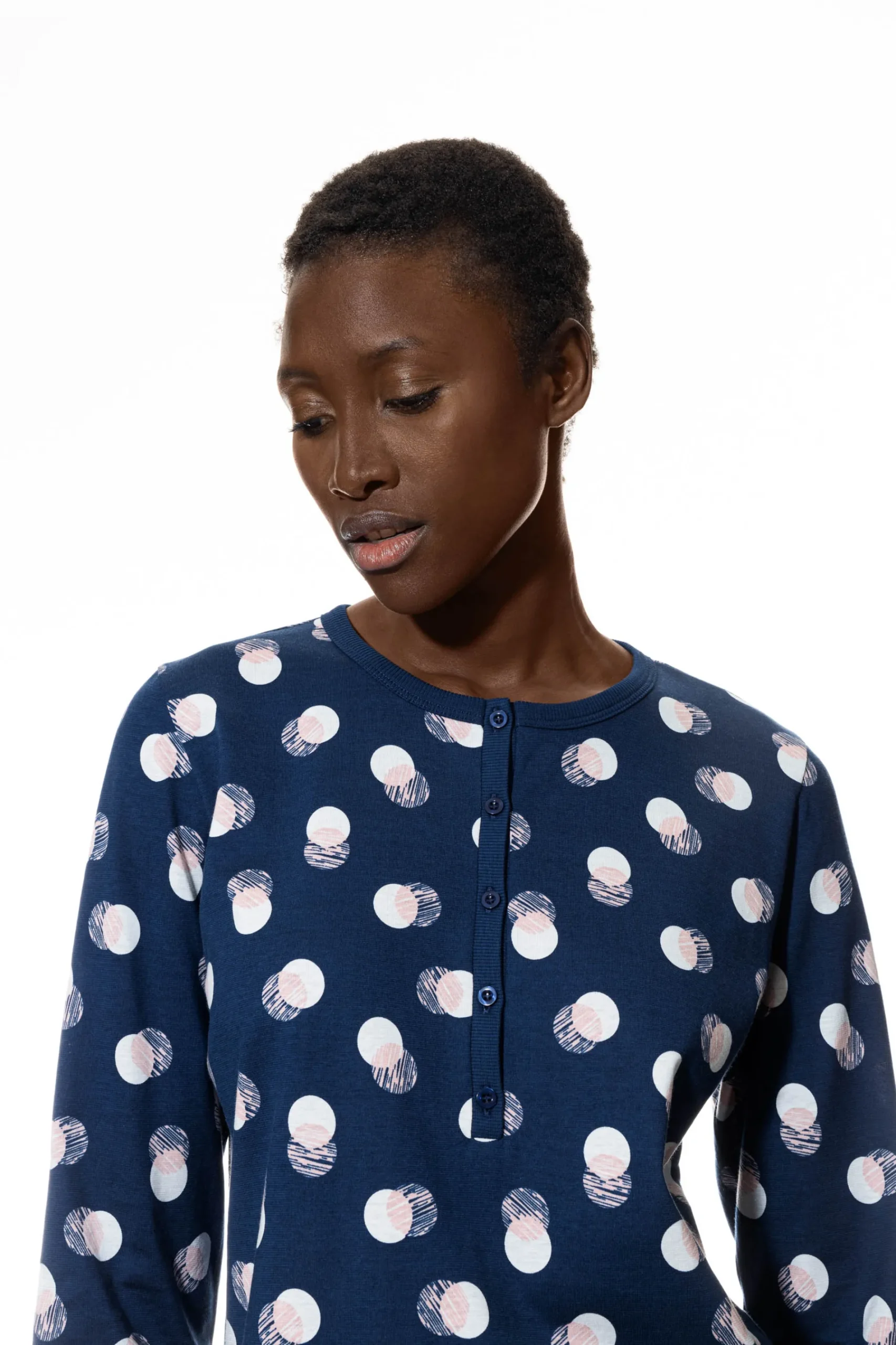 DAMES Mey Pyjama's*Pyjama Serie Scribbled Dots