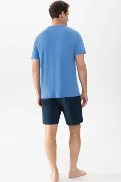 Heren Mey Pyjama's*Pyjama kort Serie Micro Blue