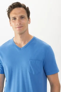 Heren Mey Pyjama's*Pyjama kort Serie Micro Blue