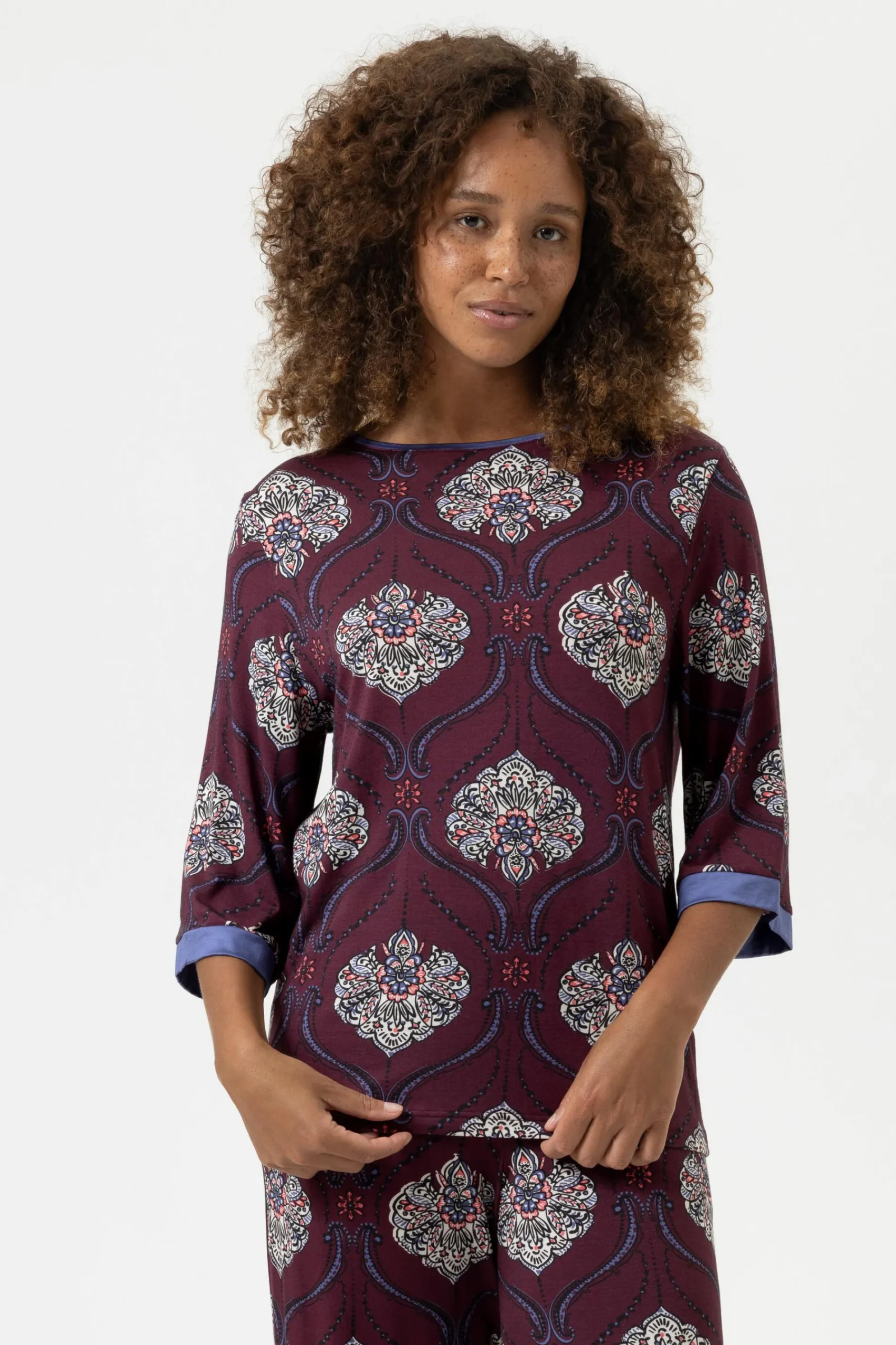 DAMES Mey Bovenstukken|Mix & Match*T-shirt 3/4 mouw Serie Mysterious Ornaments