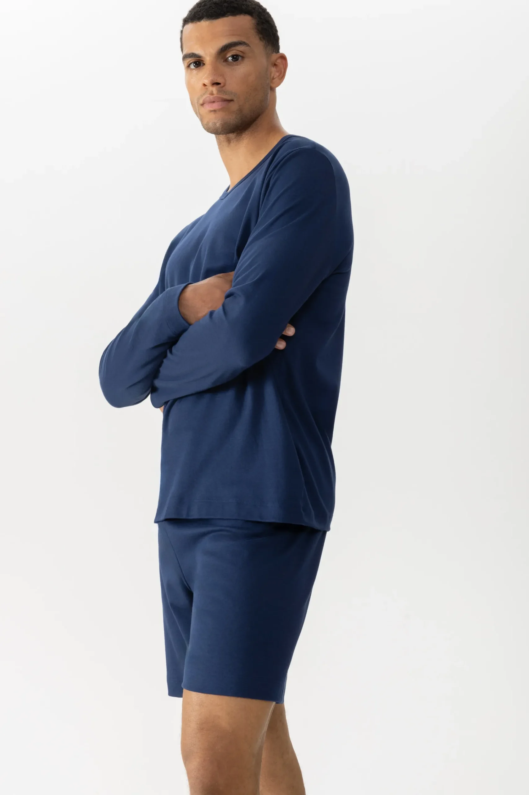 Heren Mey Bovenstukken|Mix & Match*T-shirt met lange mouwen Serie Solid Night