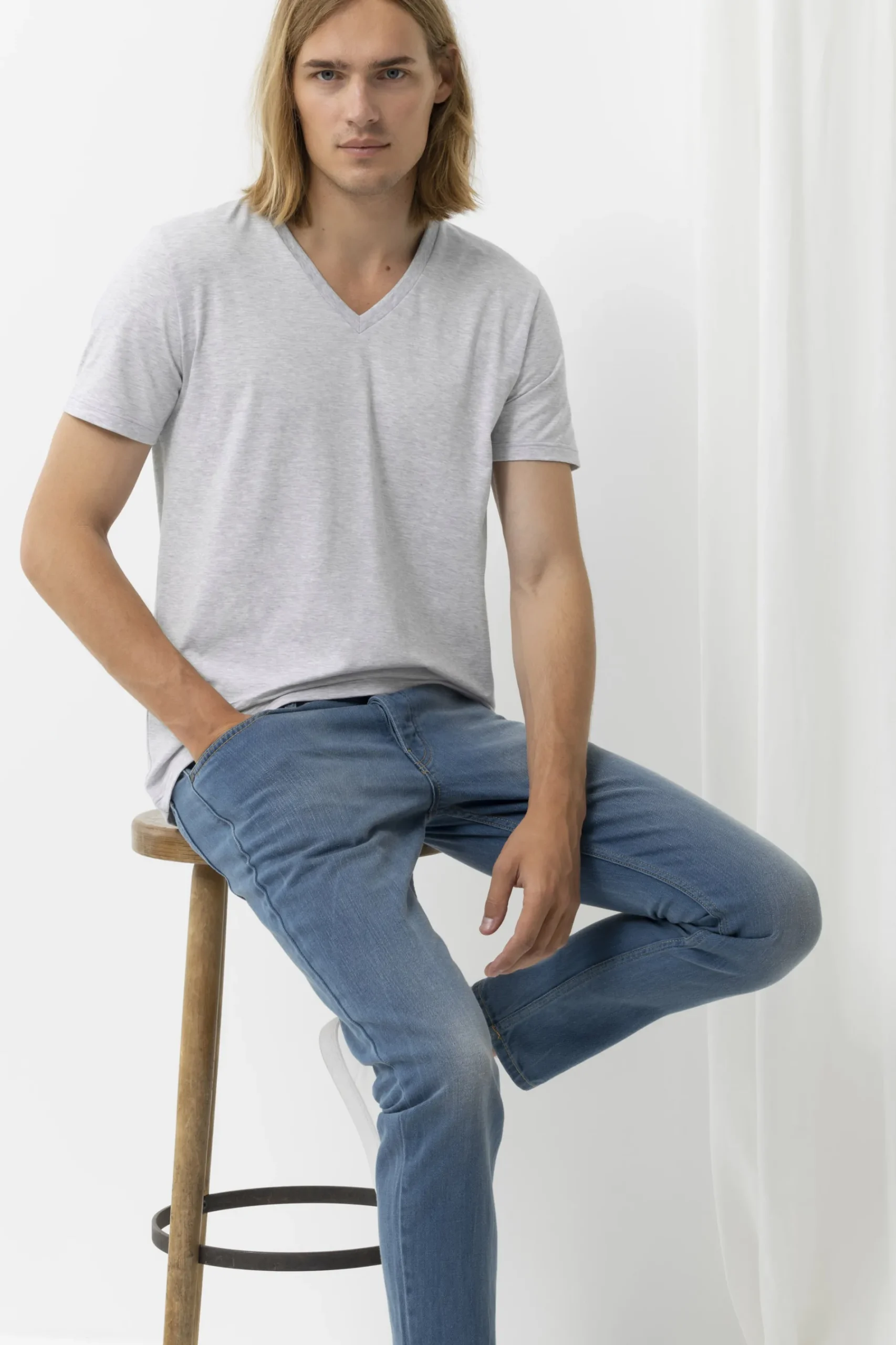 Heren Mey T-Shirt|Bovenstukken*V-hals Dry Cotton Colour